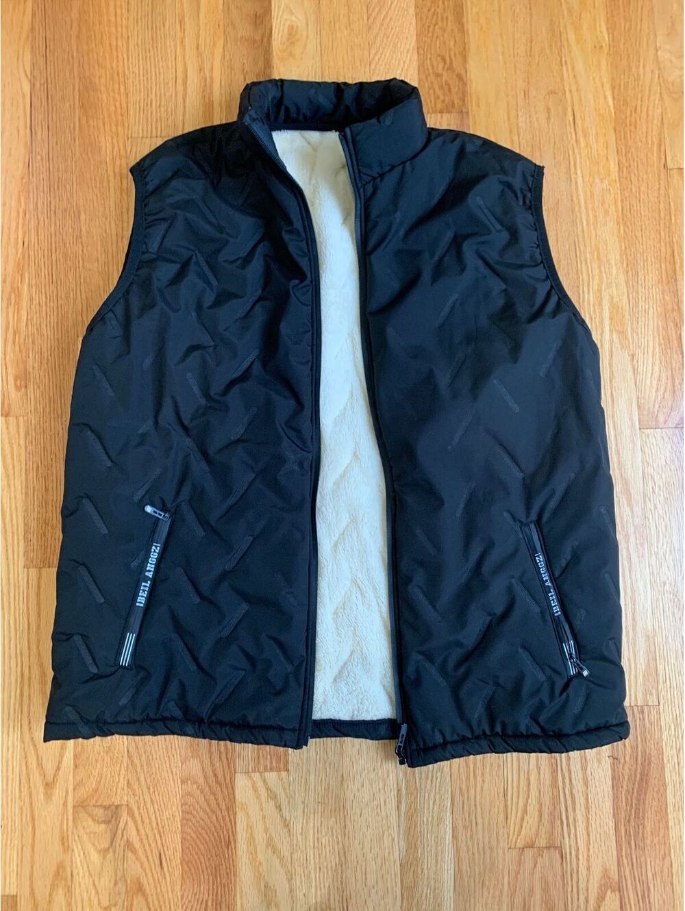 Black Quilted Fleece Lined vest Size M